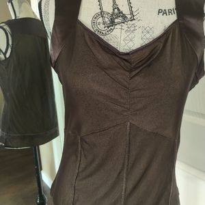 Layered Chocolate Sleeveless Top